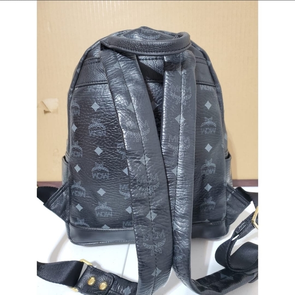 MCM Visetos Studded Medium Stark M Backpack - Picture 2 of 9